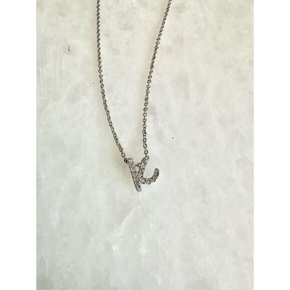 Nadri initial cubic zirconia necklace “K” NWT - Picture 2 of 6
